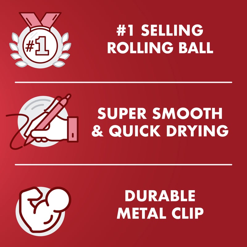 Pilot Precise V5 Rollerball Pens, Extra Fine Point 0.5 mm Navy Pens, Navy, Pack of 12 - Ideal for School, Journaling & Office Writing - Image 2